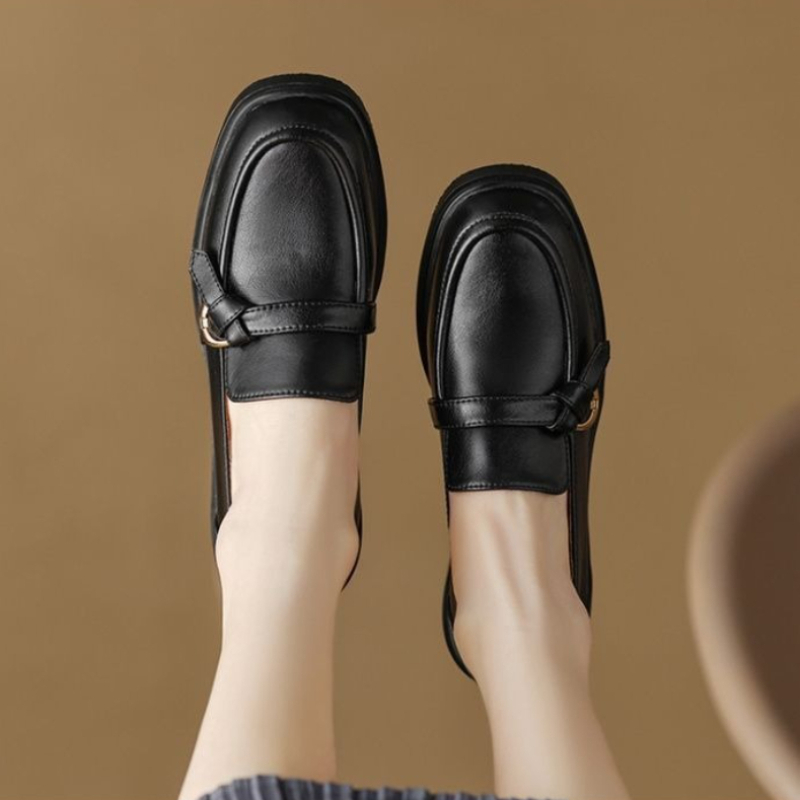 Sewing Latex - Mocassins Femininos de Couro Genuíno Macio