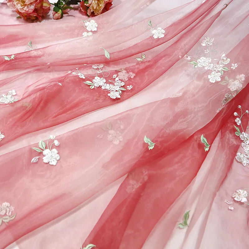 Tecido de Chiffon Bordado com  - Sewing Batik Fabric avaliação e preço