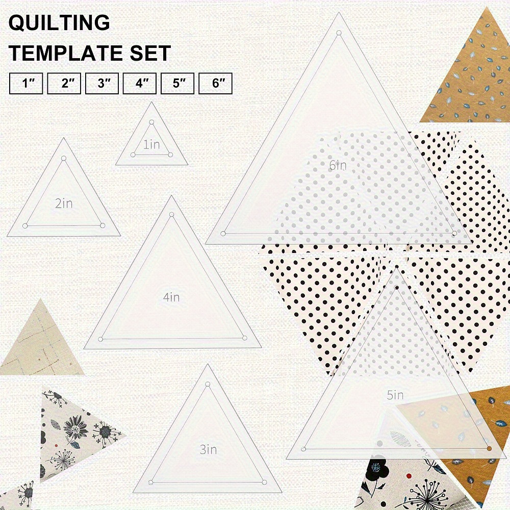 Conjunto de 6 Réguas Triangula - Textile Sewing Machine avaliação e preço